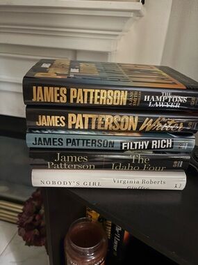 Hardcover Book Stack - Black & Gold Spines